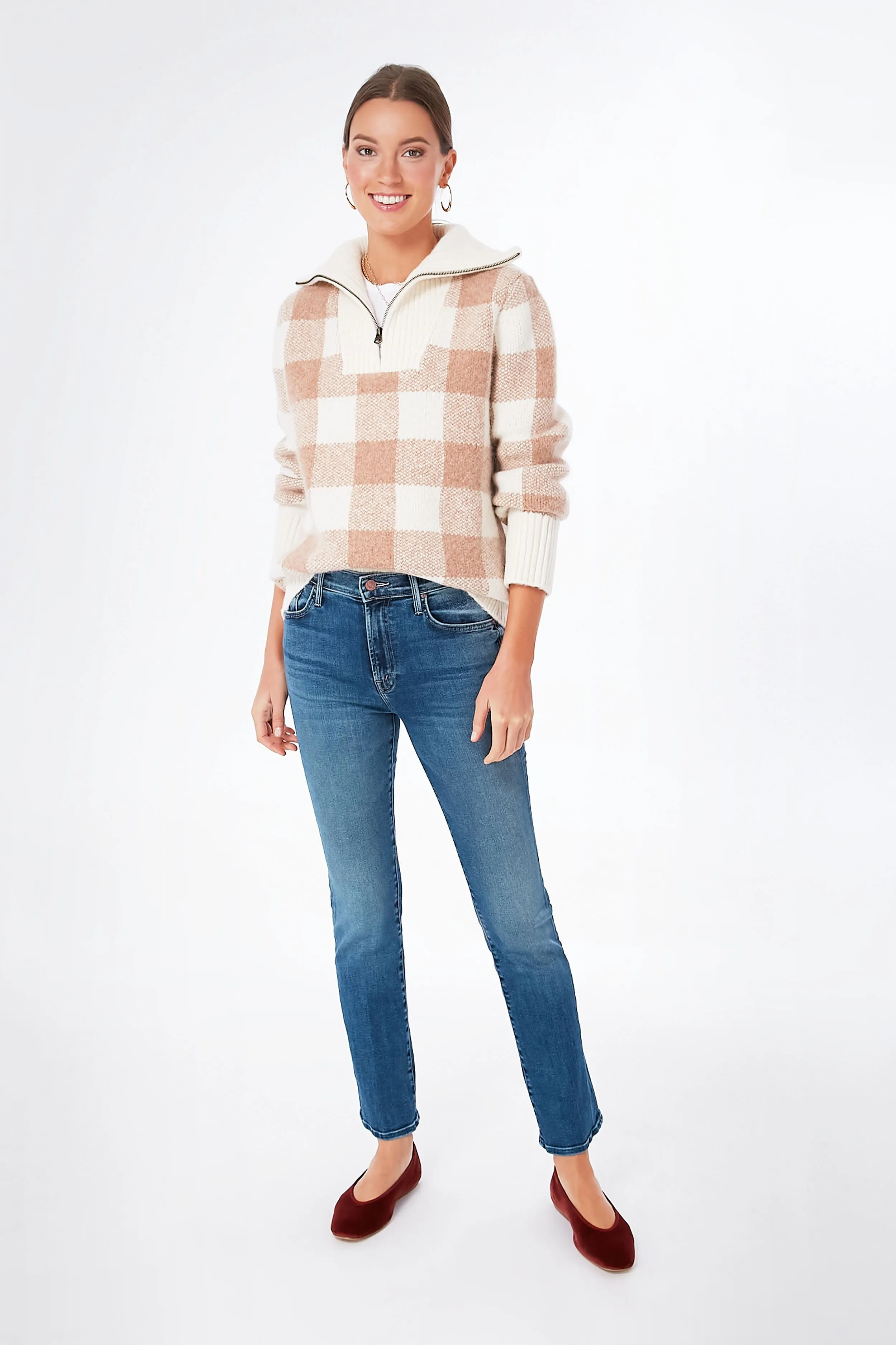 Meadow Buffalo Check Saturday Pullover Sweater