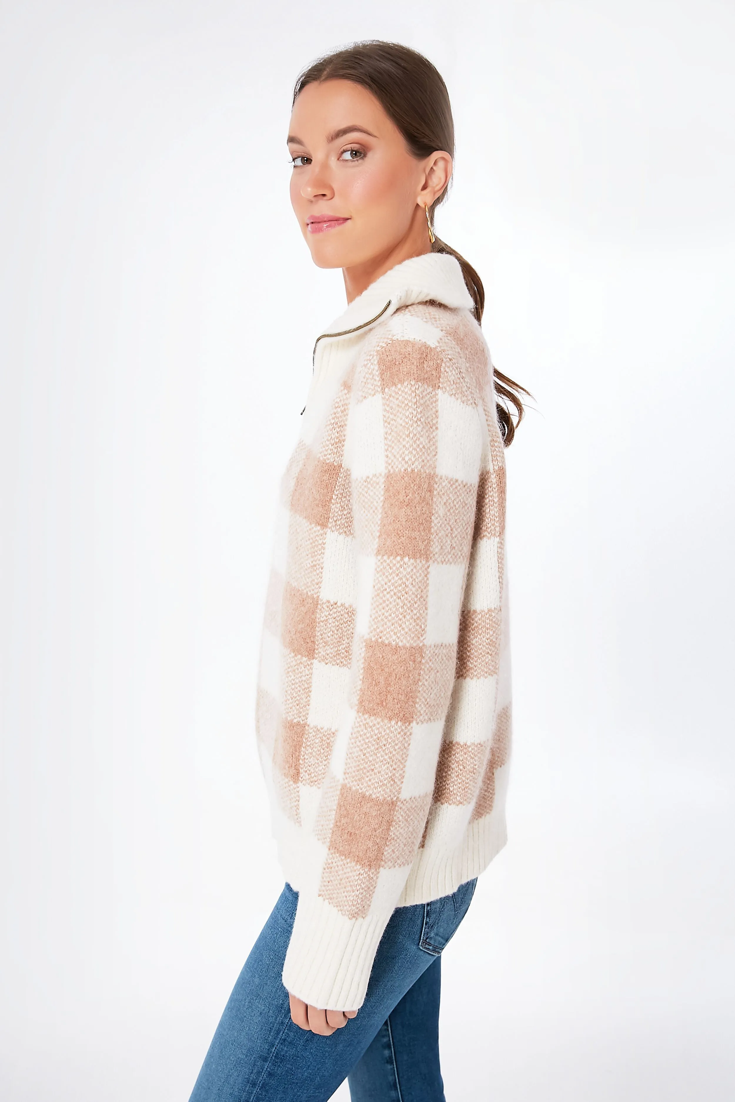 Meadow Buffalo Check Saturday Pullover Sweater
