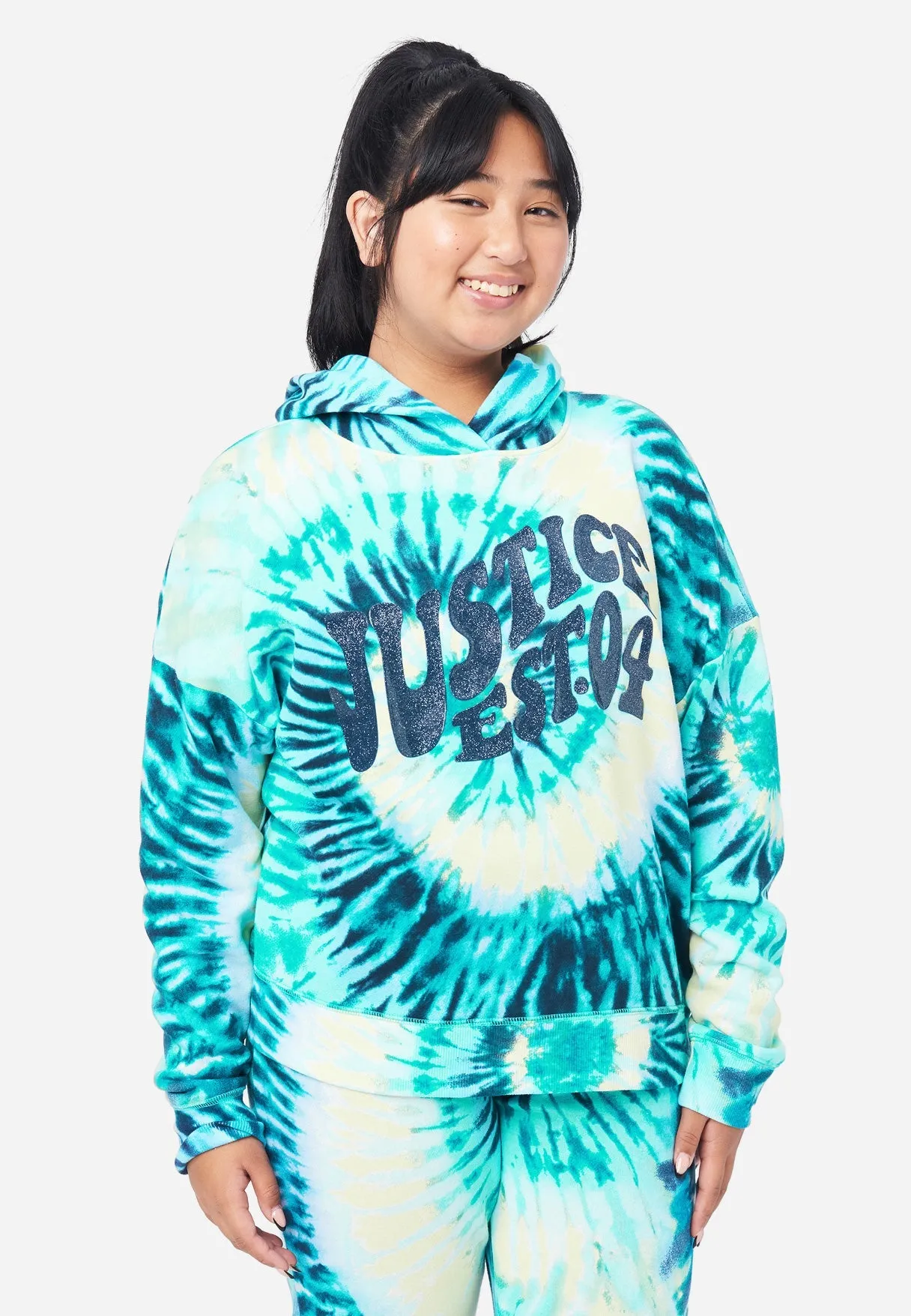 Patterned Fleece Hoodie