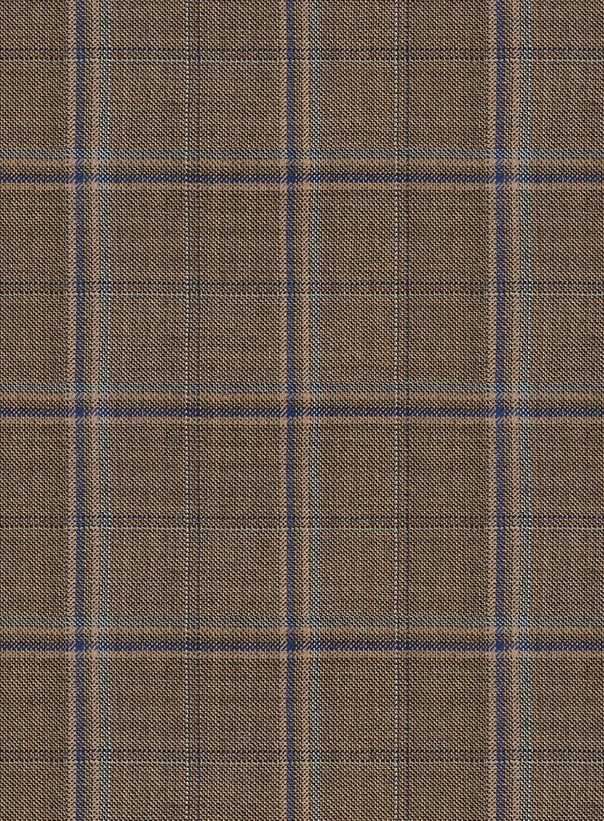 Reda Otter Brown Checks Wool Jacket