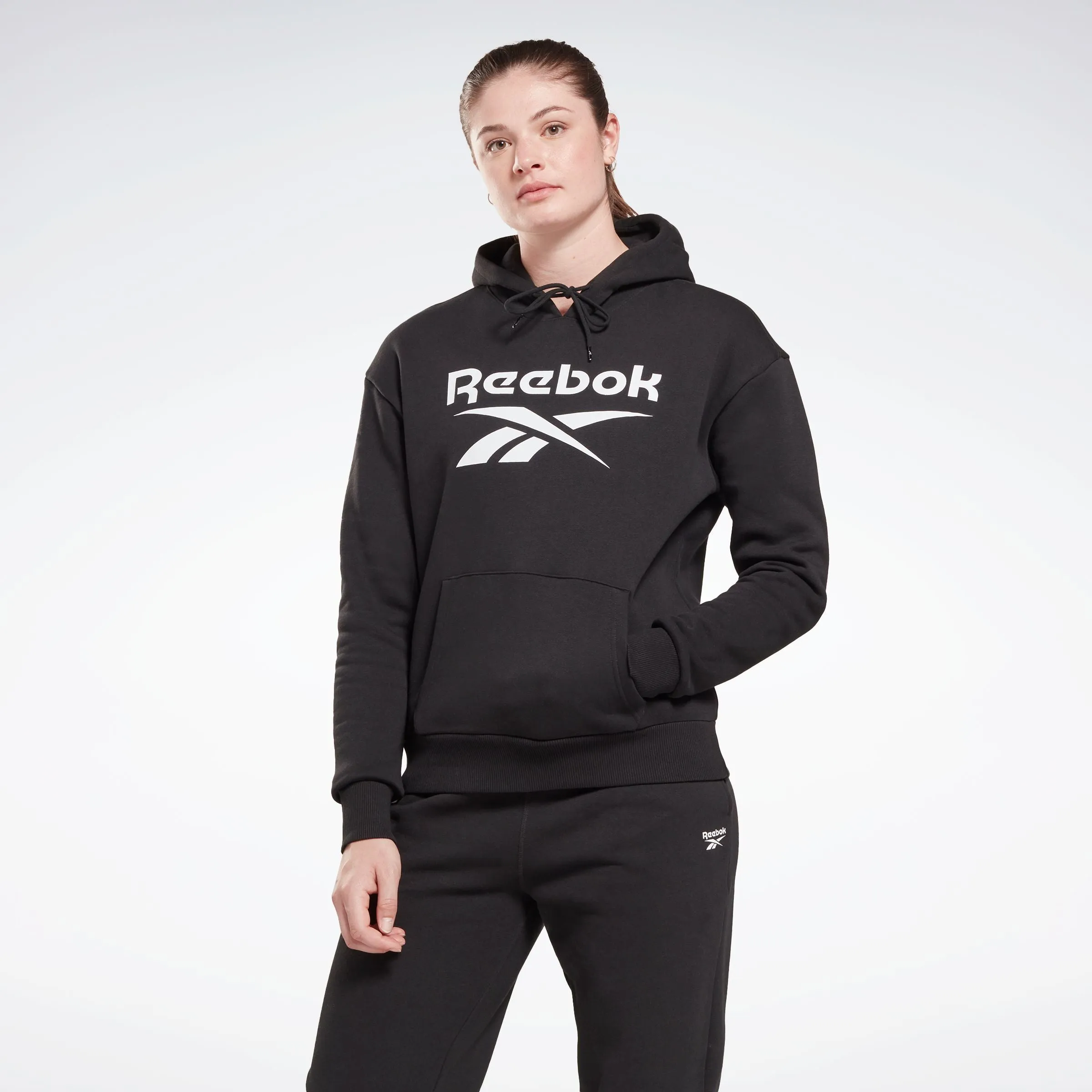 Reebok Identity Big Logo Fleece Hoodie Black
