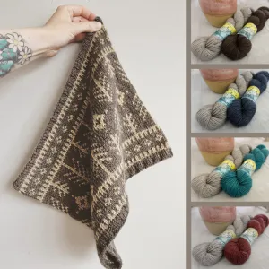 Sacred Peaks Cowl Kit in DK Yakity Yak