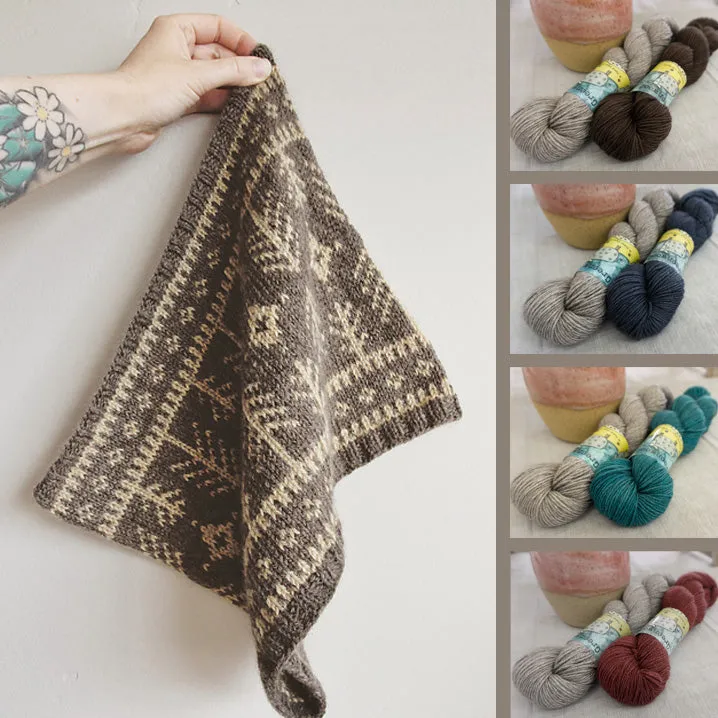 Sacred Peaks Cowl Kit in DK Yakity Yak