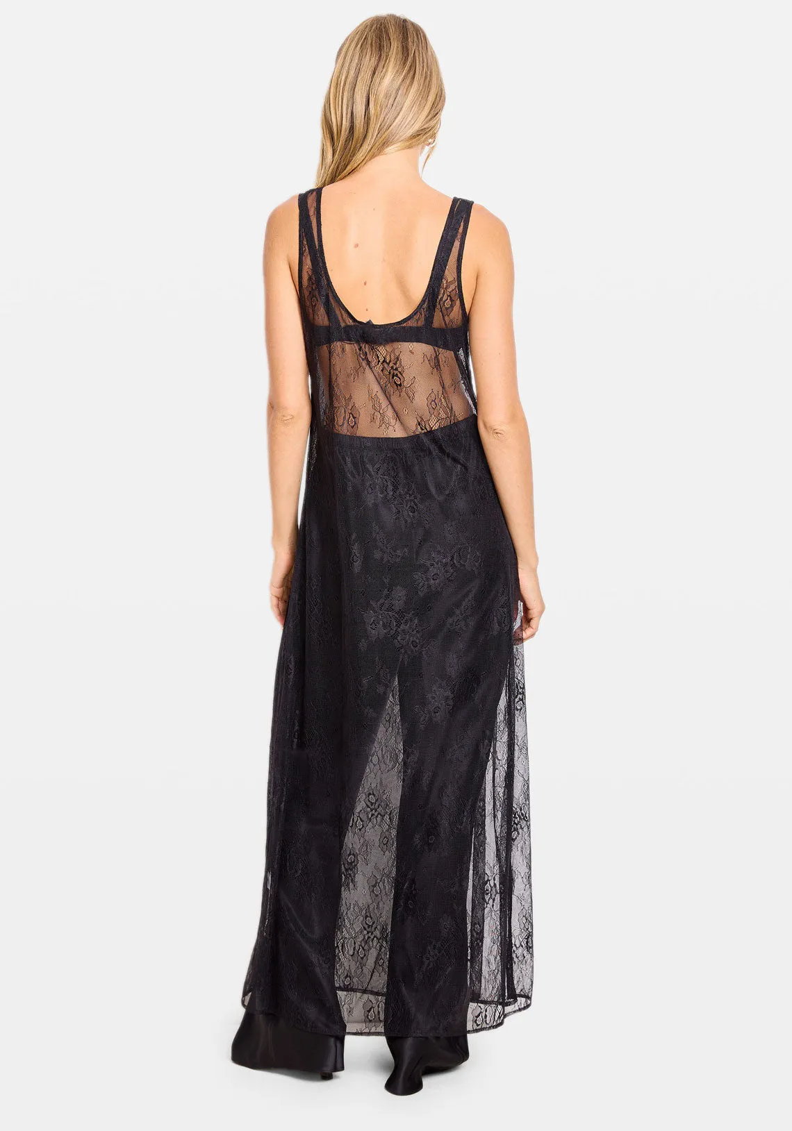 SCOOP NECK MAXI BLACK