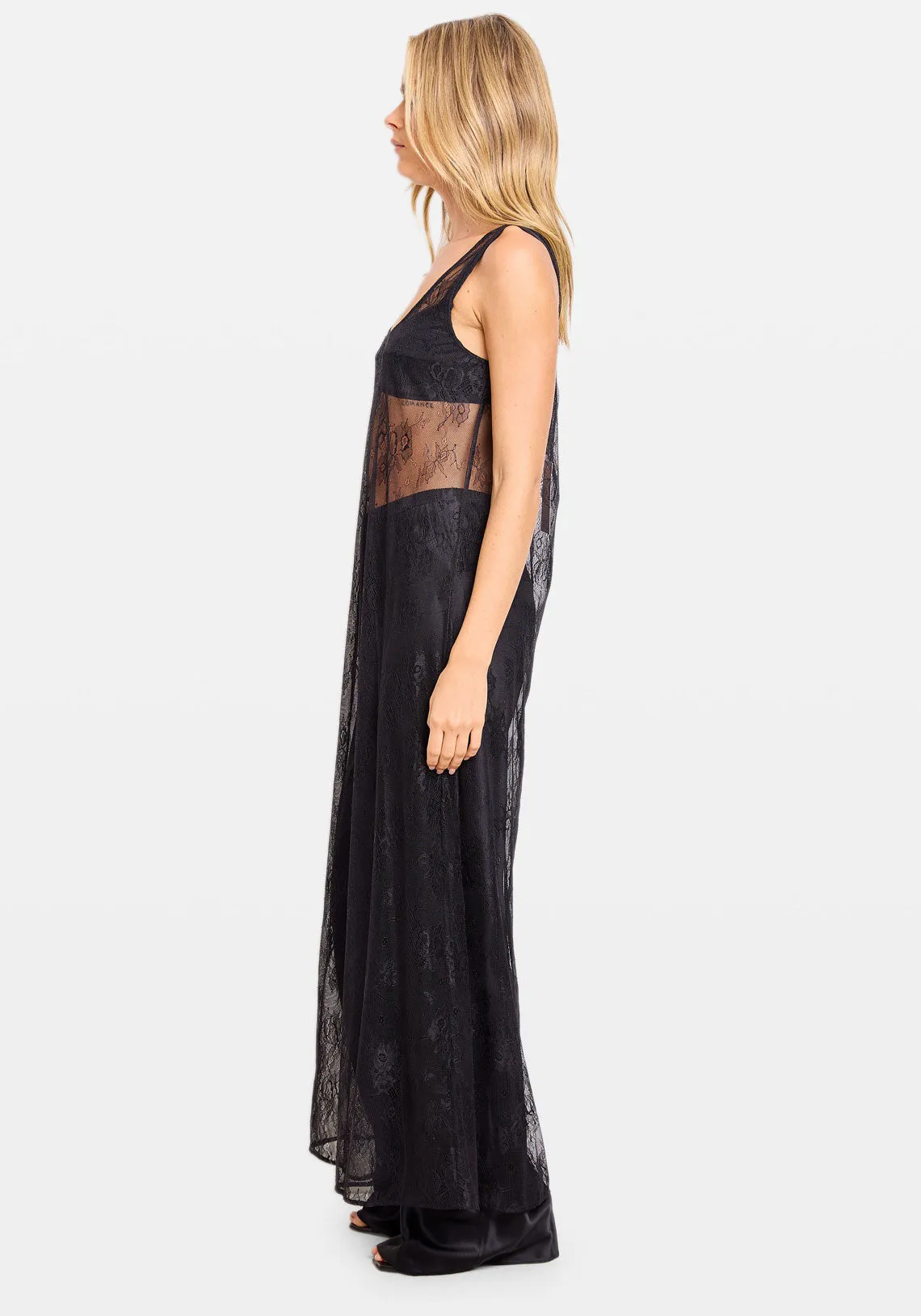 SCOOP NECK MAXI BLACK