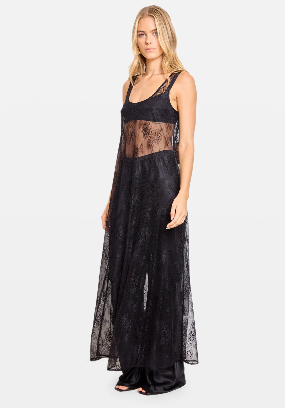 SCOOP NECK MAXI BLACK