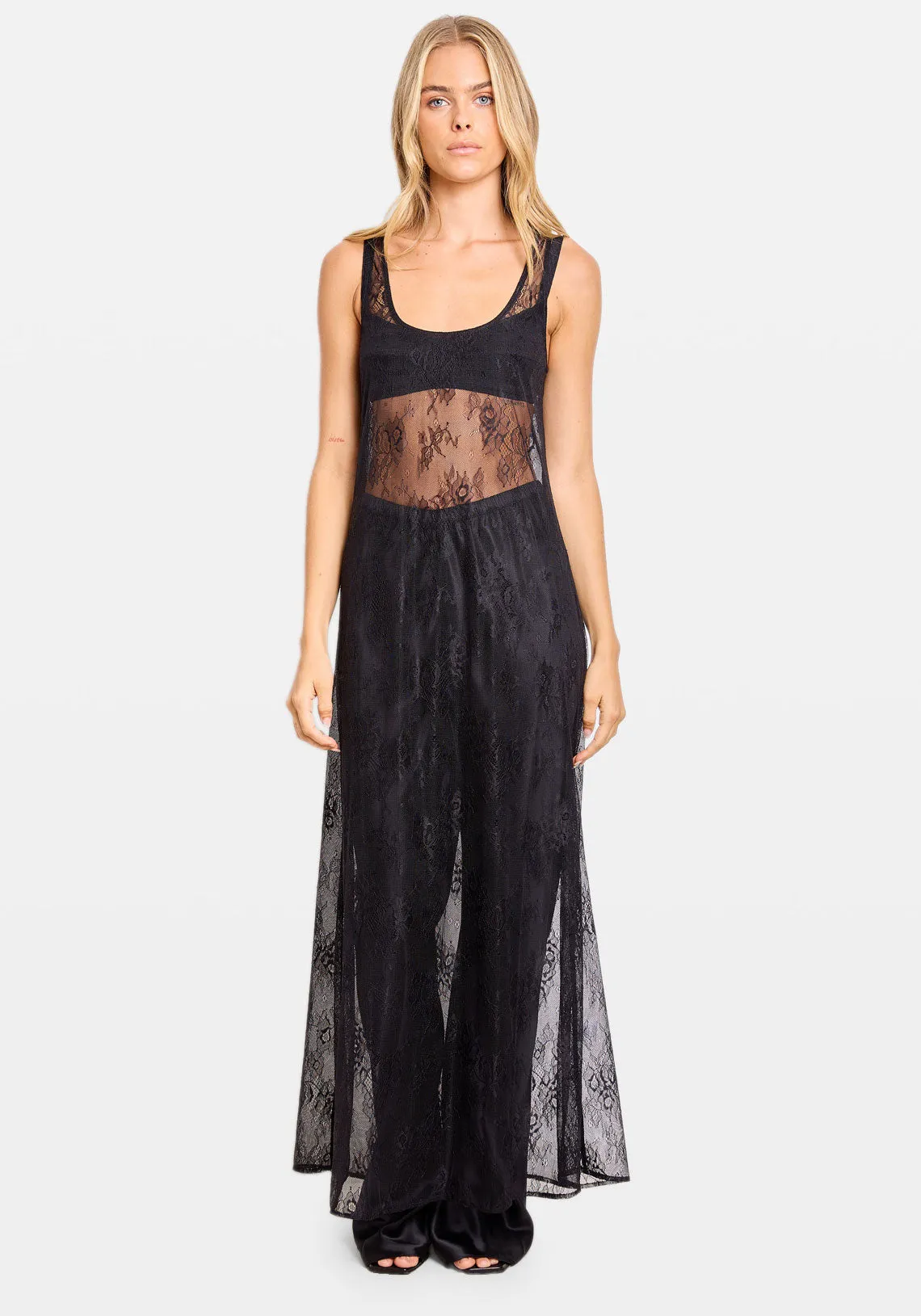 SCOOP NECK MAXI BLACK