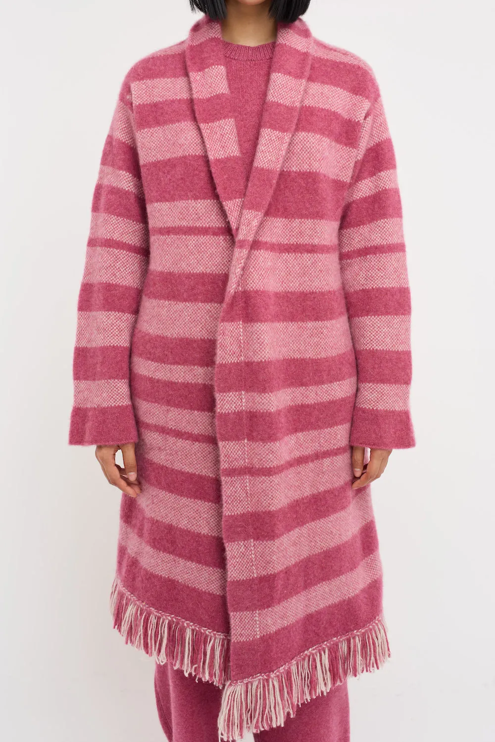 Subway Stripe Women's Fringe Robe