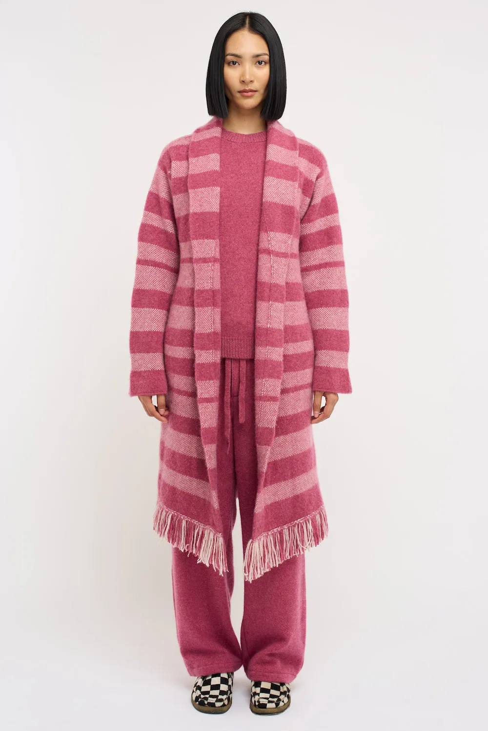 Subway Stripe Women's Fringe Robe