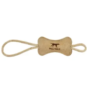 Tall Tails 12" Natural Leather &amp; Wool Bone