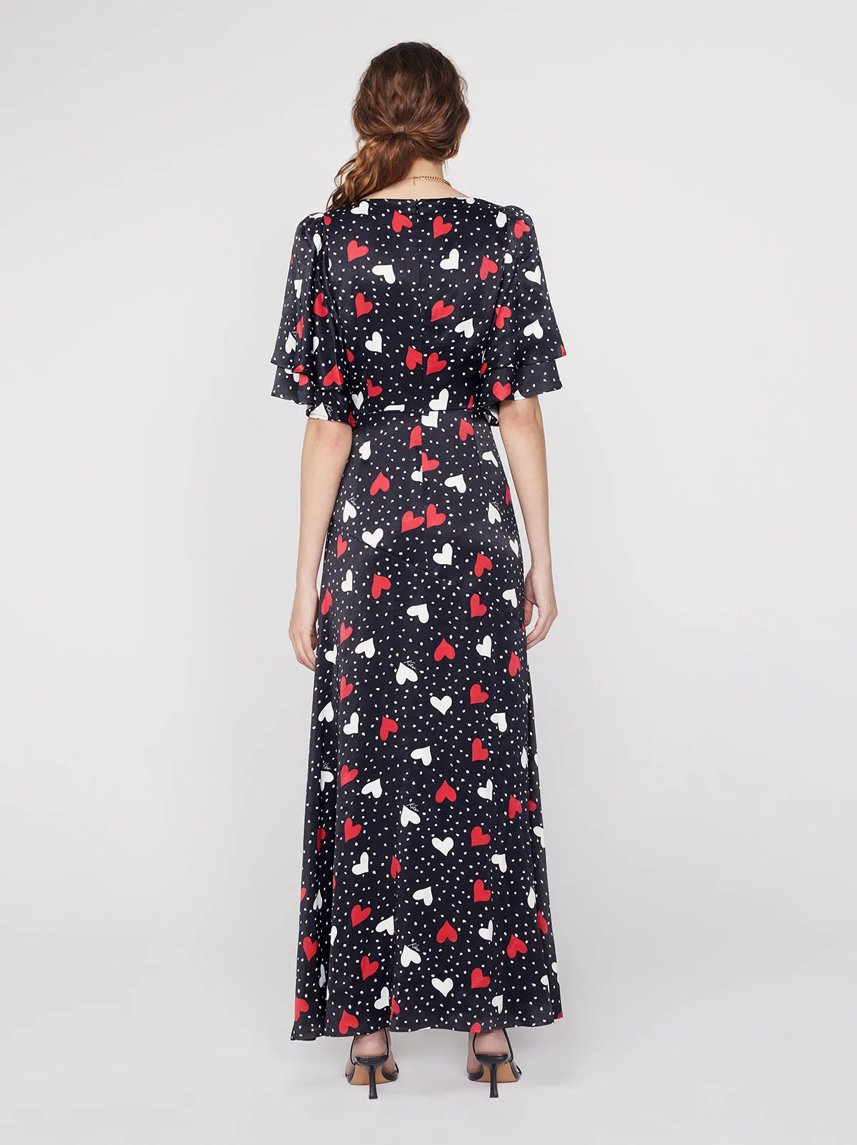 Tallulah Red Heart Print Maxi Dress