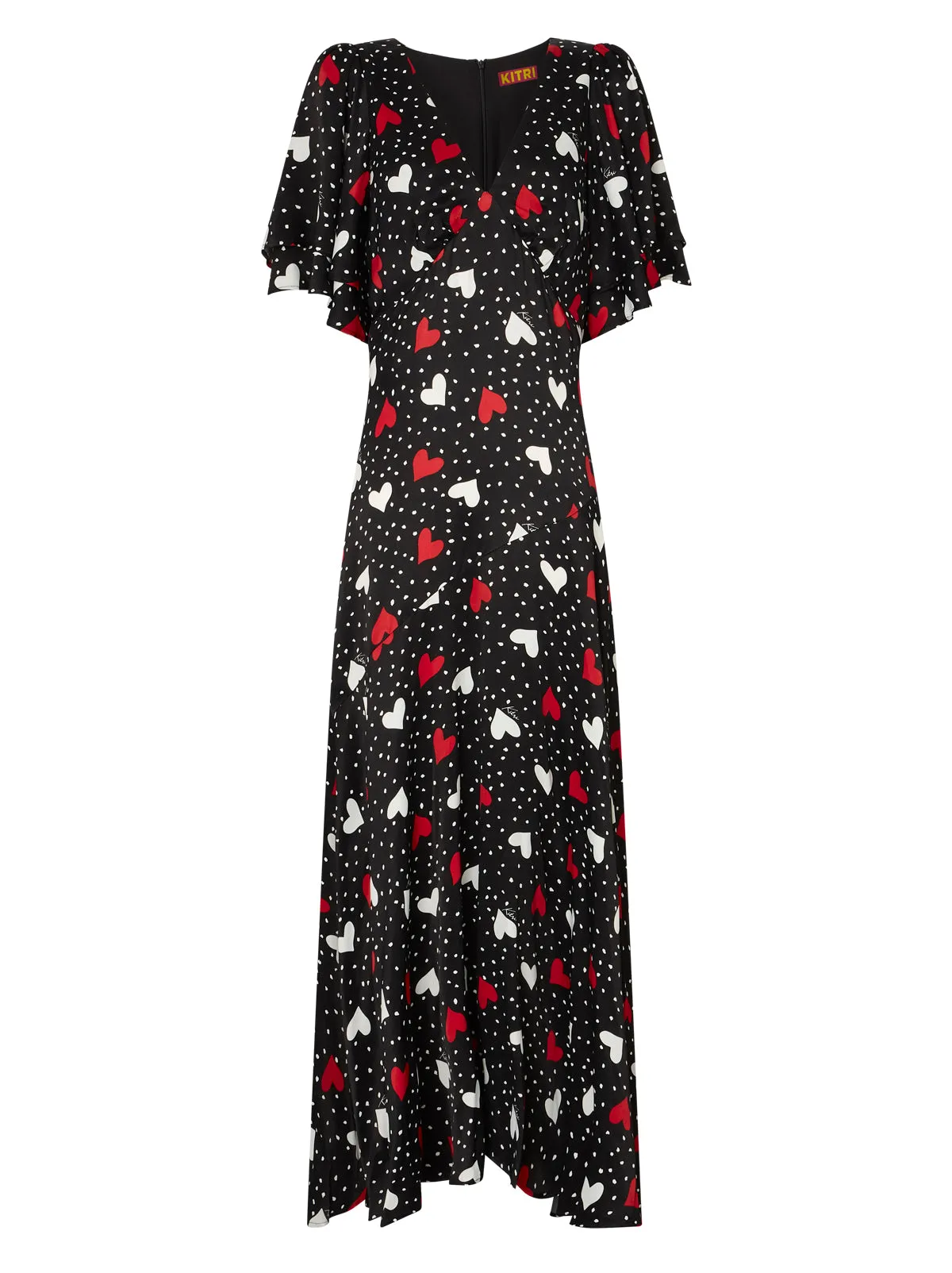 Tallulah Red Heart Print Maxi Dress