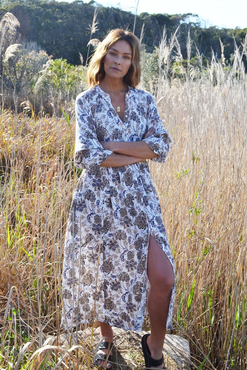Tuscany Dress Indian Block Printed Paisley