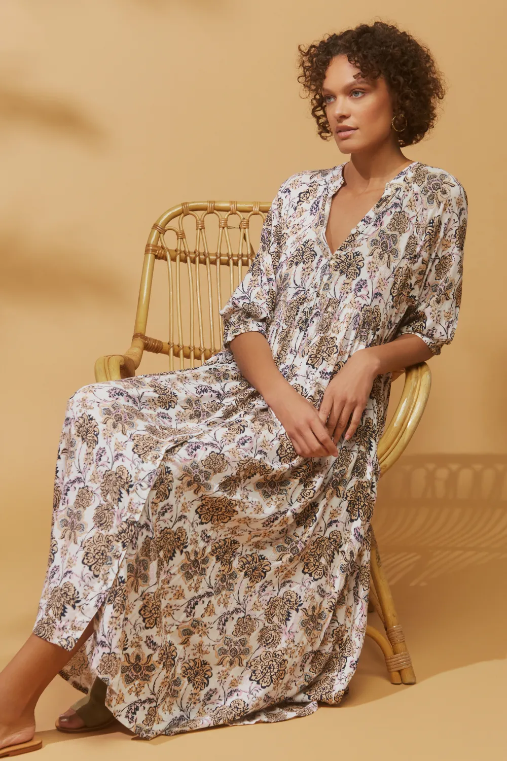Tuscany Dress Indian Block Printed Paisley