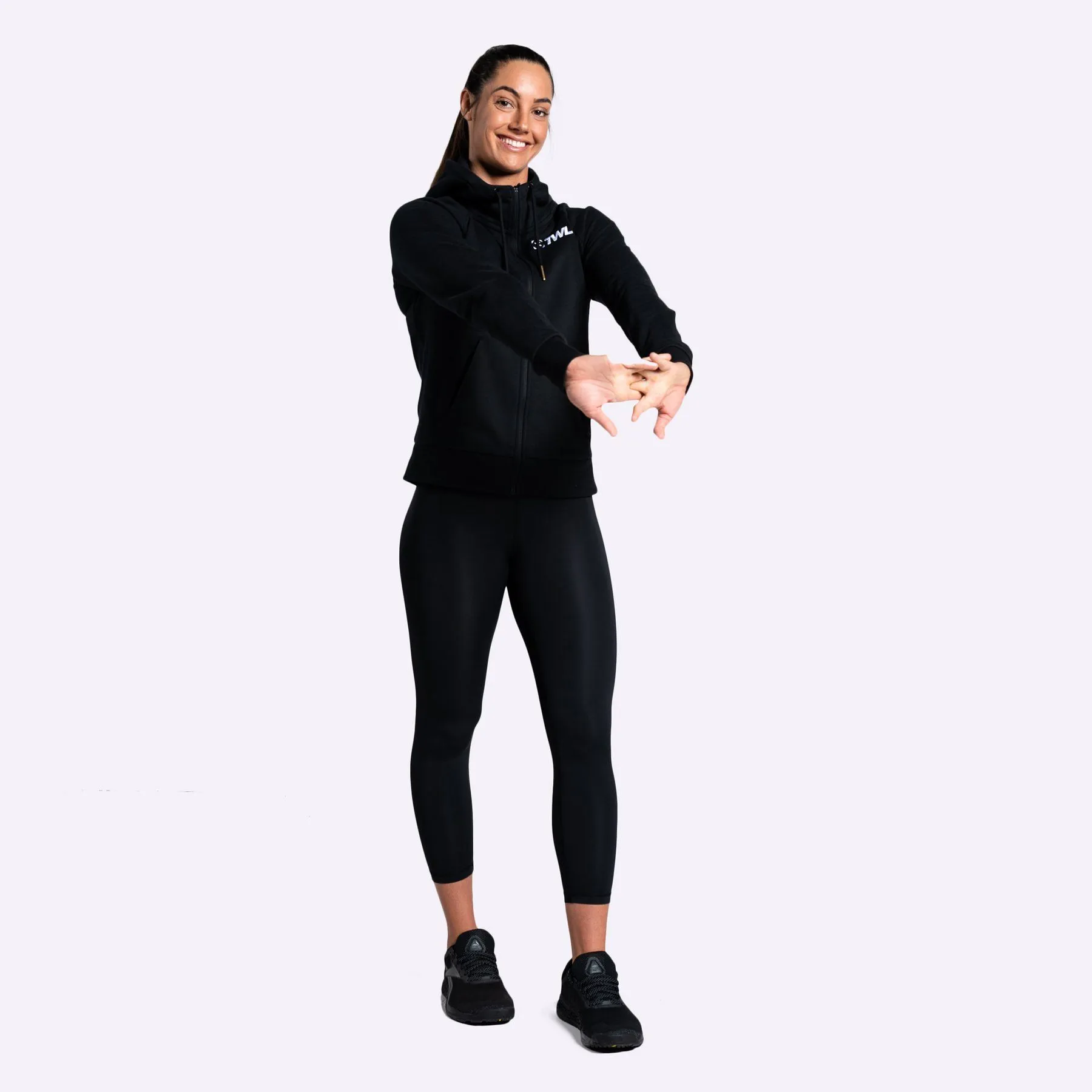 TWL - WOMENS APACHE 2.0 ZIP THROUGH HOODIE - BLACK