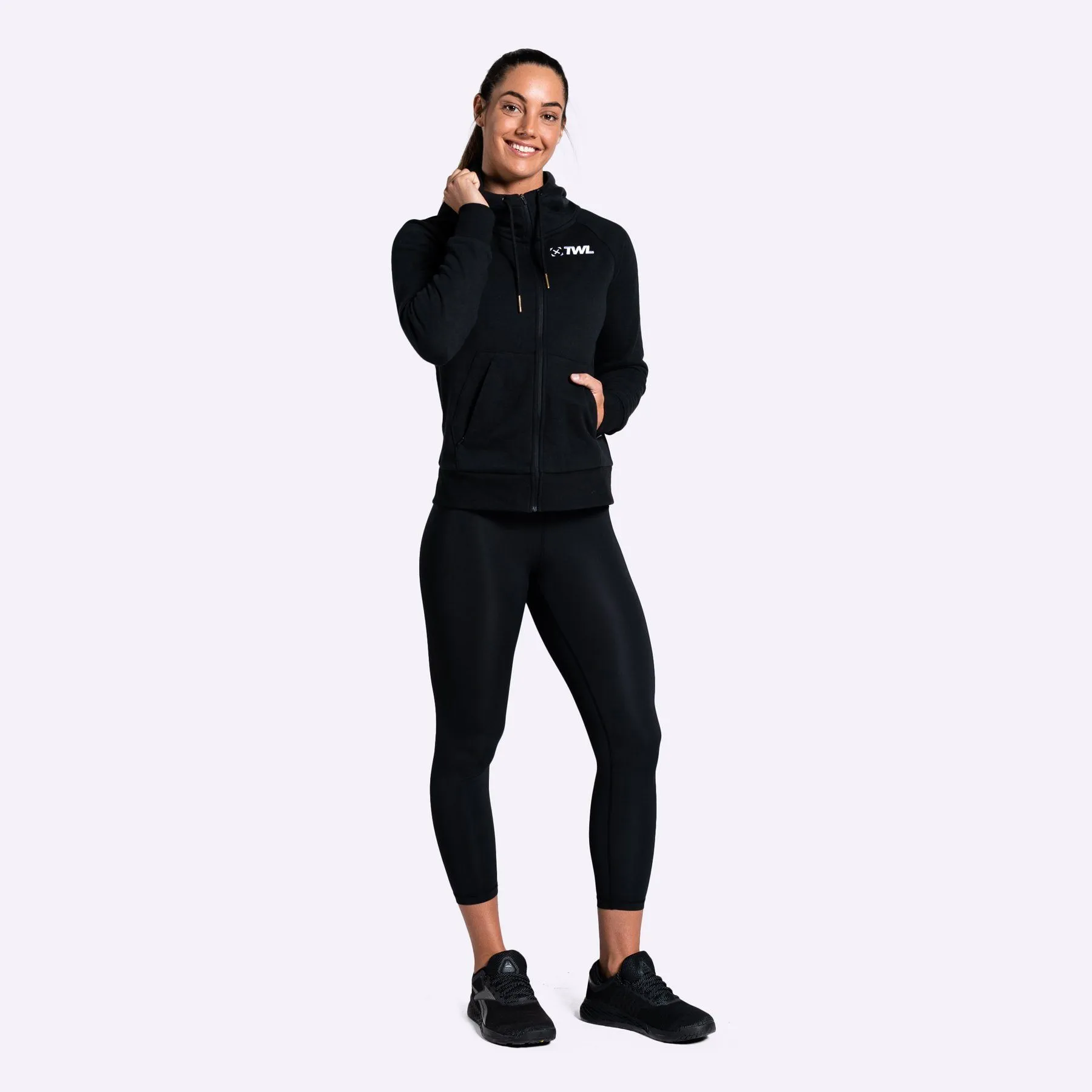 TWL - WOMENS APACHE 2.0 ZIP THROUGH HOODIE - BLACK