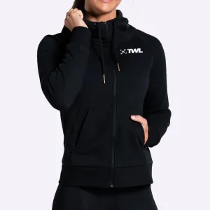 TWL - WOMENS APACHE 2.0 ZIP THROUGH HOODIE - BLACK