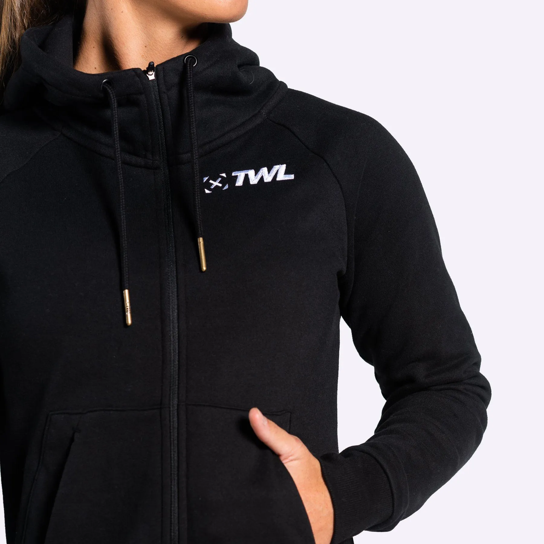 TWL - WOMENS APACHE 2.0 ZIP THROUGH HOODIE - BLACK