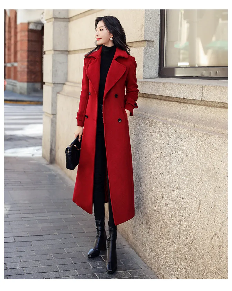 Women's Popular Single Thick Wool Dragon Phoenix Coats
