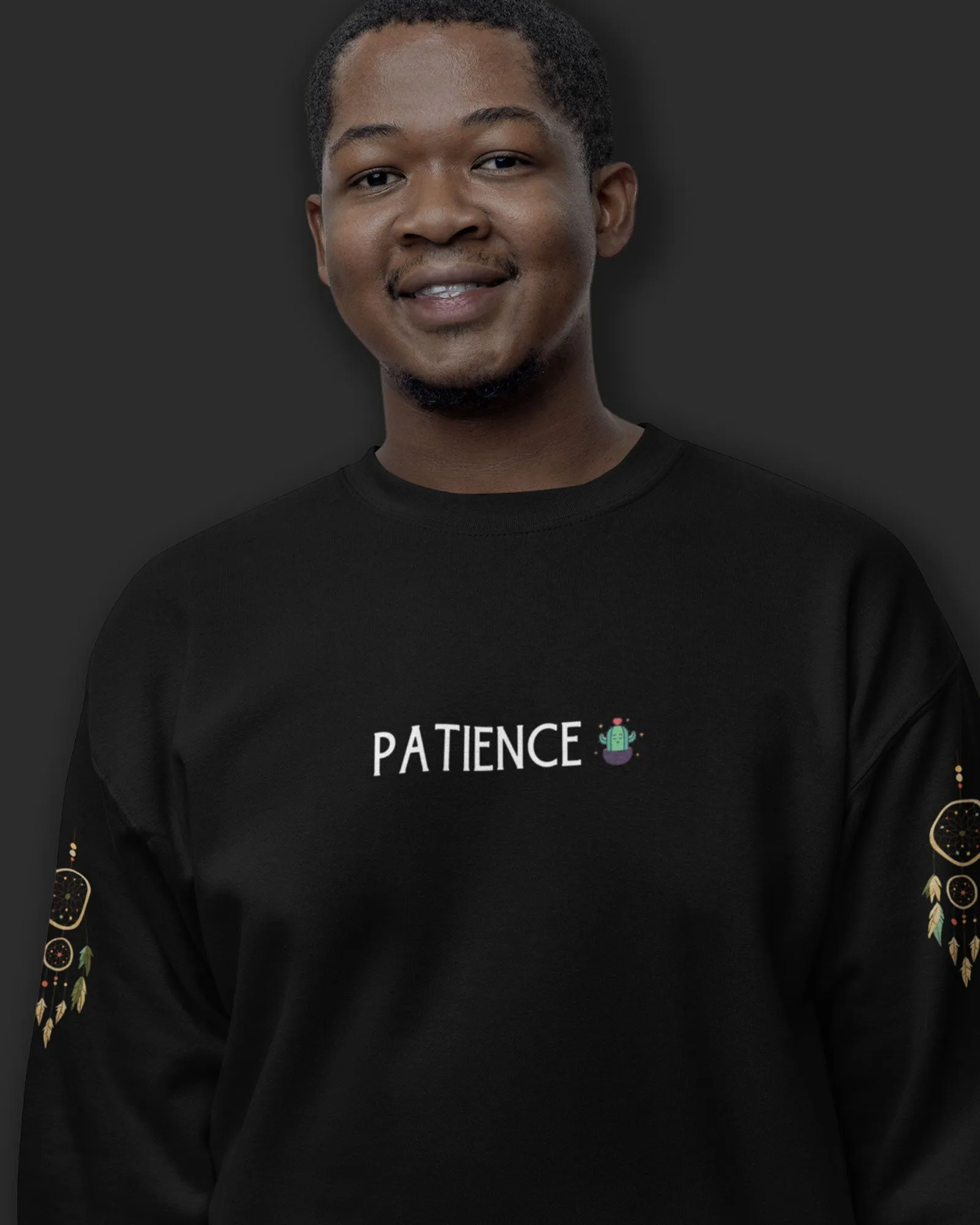 Zen Drop Shoulder Sweatshirt: Black