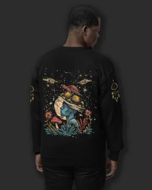 Zen Drop Shoulder Sweatshirt: Black